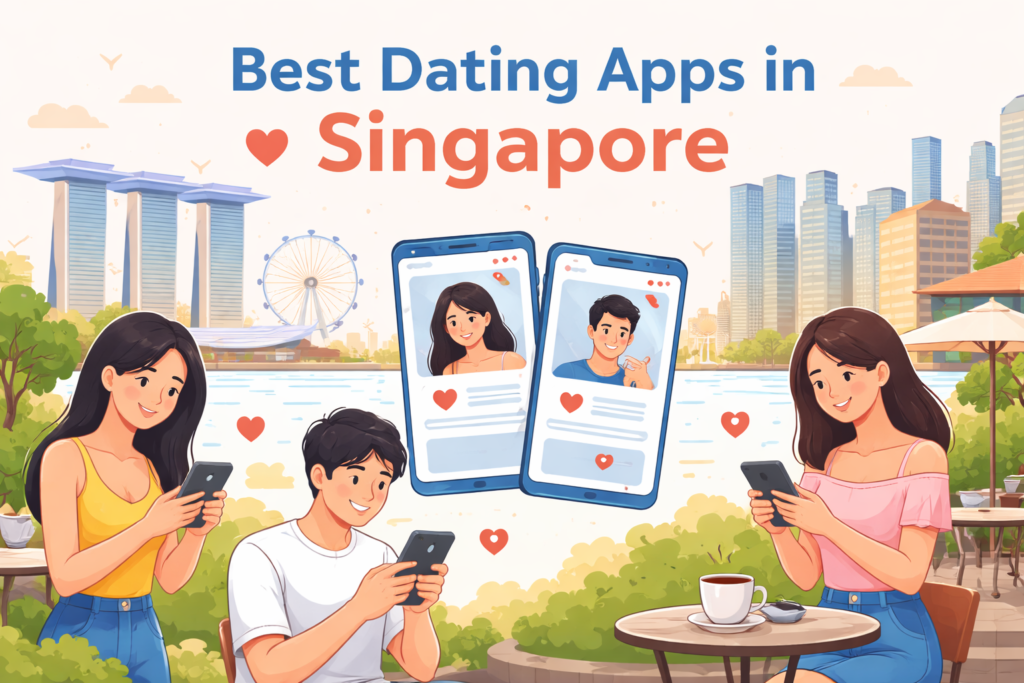Dating Apps in Singapore – Modern Online Dating Illustration