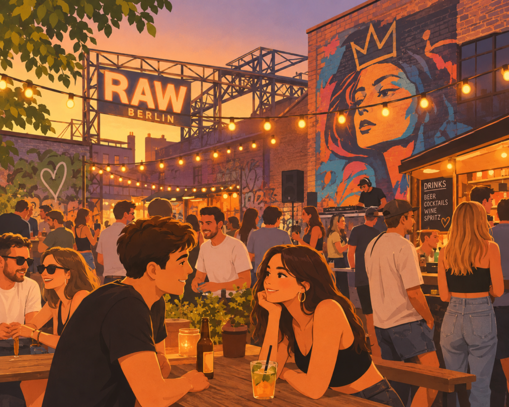 Where to meet people in Berlin — Friedrichshain's RAW Gelände is one of the city's most social evening environments