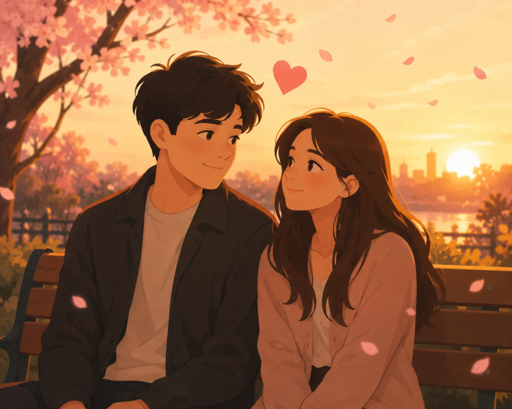 Signs you're falling in love — illustration of a person experiencing warm distracted feelings of developing romance