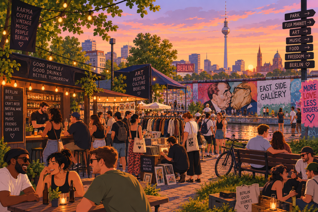 Where to meet people in Berlin — diverse international crowd connecting across the city's neighbourhoods and social scenes